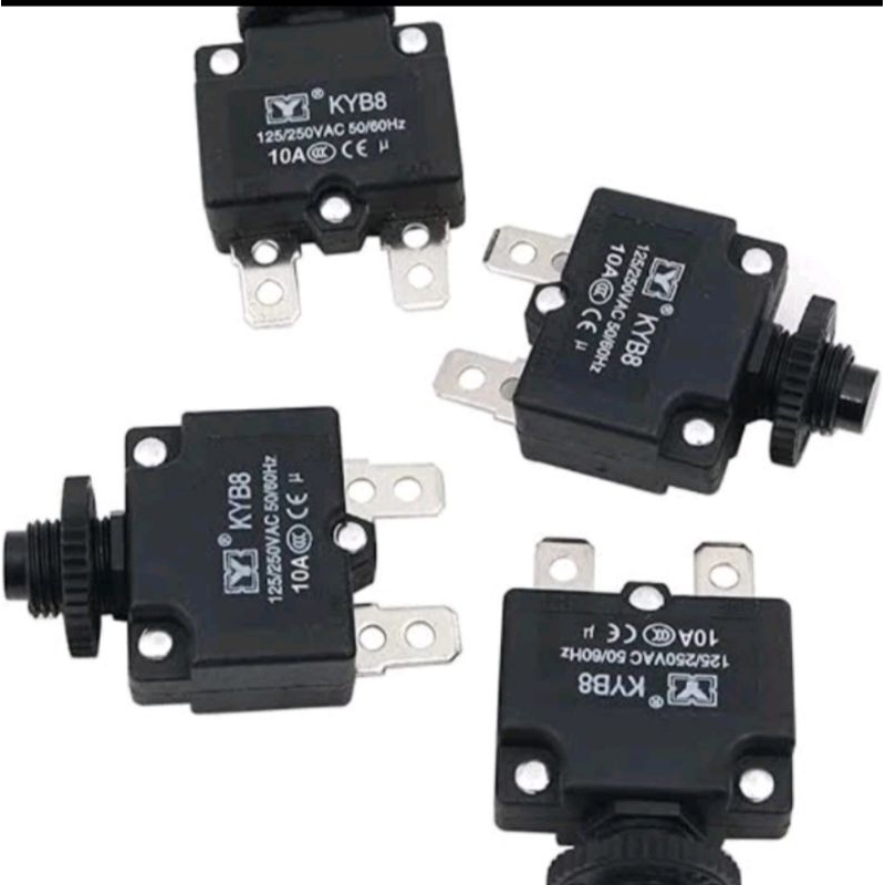 Jual Circuit Breaker 3A 6A 8A 10A 16A 20A Push Button Overload ...