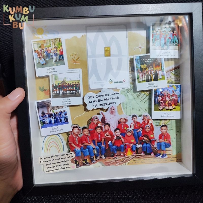 Jual Pop up frame kado perpisahan guru kenang-kenangan scrapbook