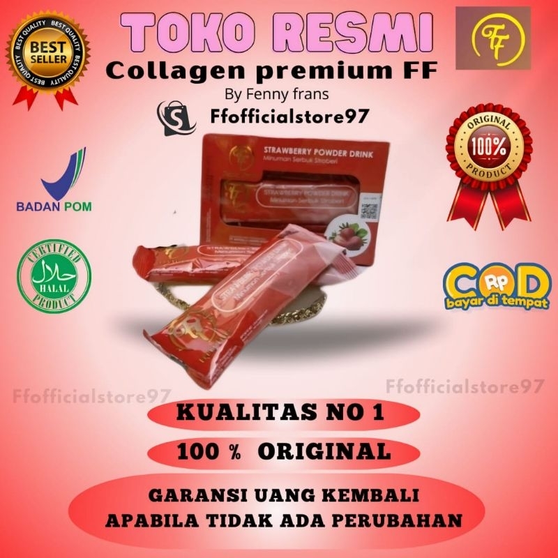 Jual collagen strawberry powder drink original bpom by fenny frans ...
