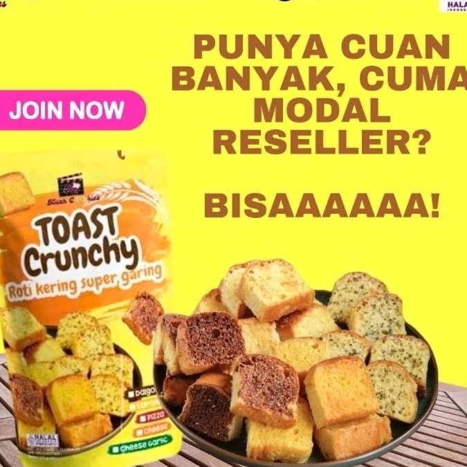 Jual TOAST CRUNCY ROTI / BAGELAN kering super garing dan renyah ...