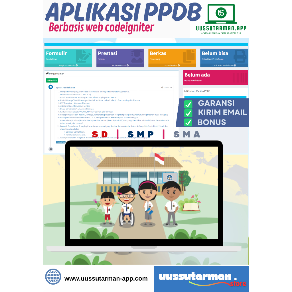 Jual APLIKASI PPDB BERBASIS WEB UNTUK SEMUA JENJANG | Shopee Indonesia