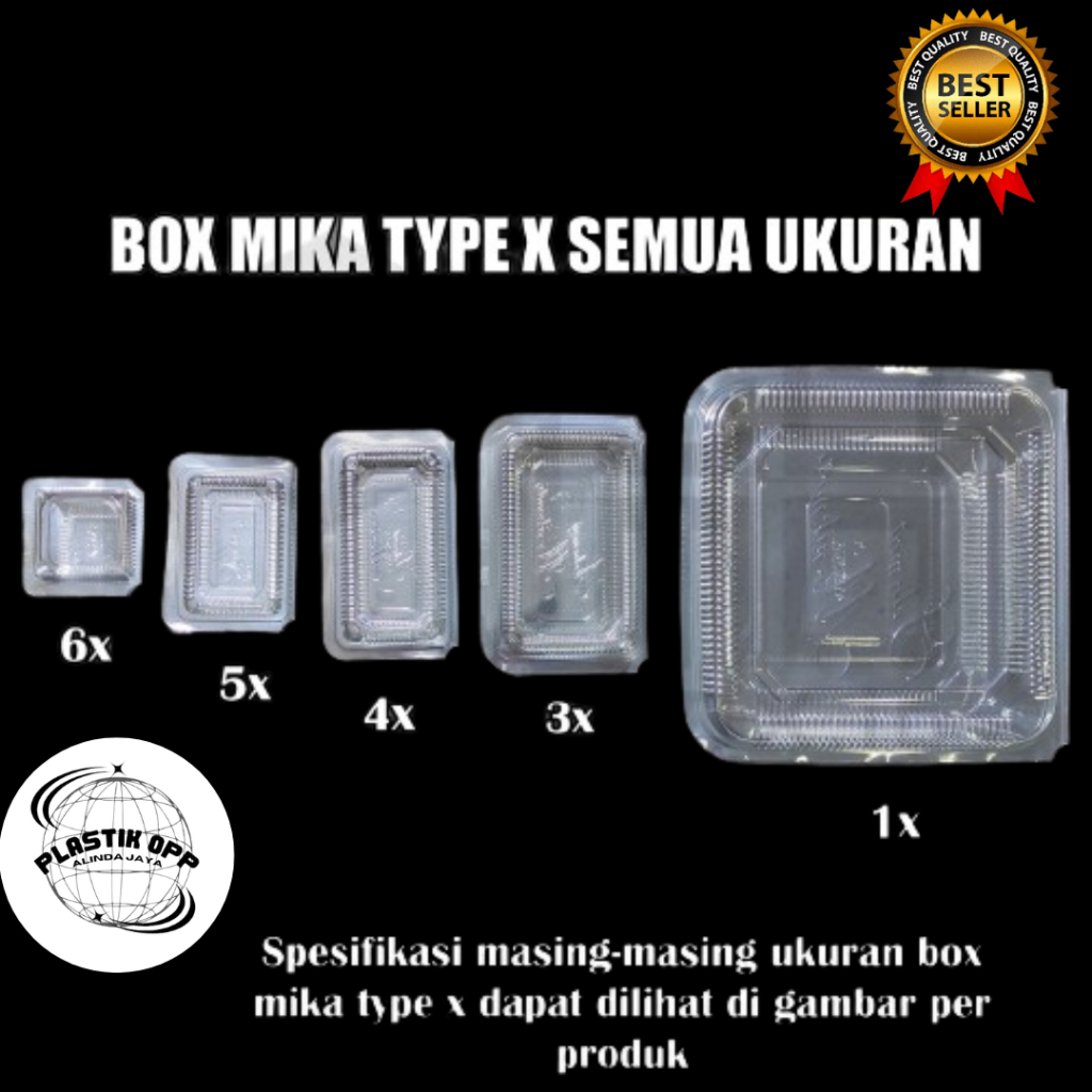 Jual Mika kue ukuran 3A,4A,5A,6A,7C ISI 100pcs Plastik Bening / mika ...