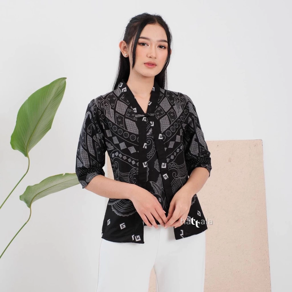 Atasan Batik Wanita Katun Asli Hattala Blouse Bolero Kekinian Premium