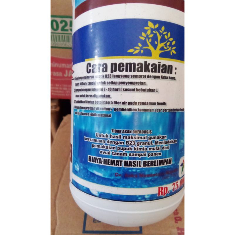 Jual Pupuk Cair organik B23 booster hayati Kemasan botol 500ml ...