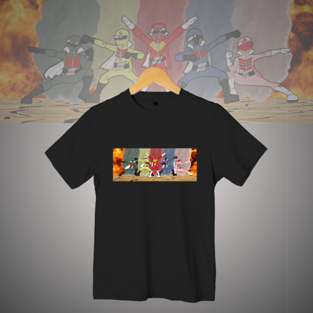 Jual Kaos Goranger Kaos Himitsu Sentai Goranger Kaos Power Rangers ...