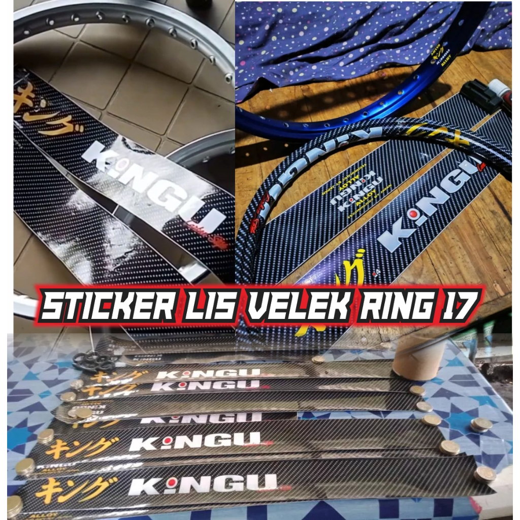Jual STIKER KINGU Stiker SDR Lis Velek Motif Carbon Variasi Sticker ...