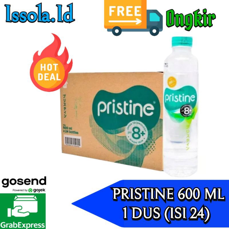 Jual PRISTINE AIR MINERAL KEMASAN BOTOL 600 ML × 24 PCS | Shopee Indonesia