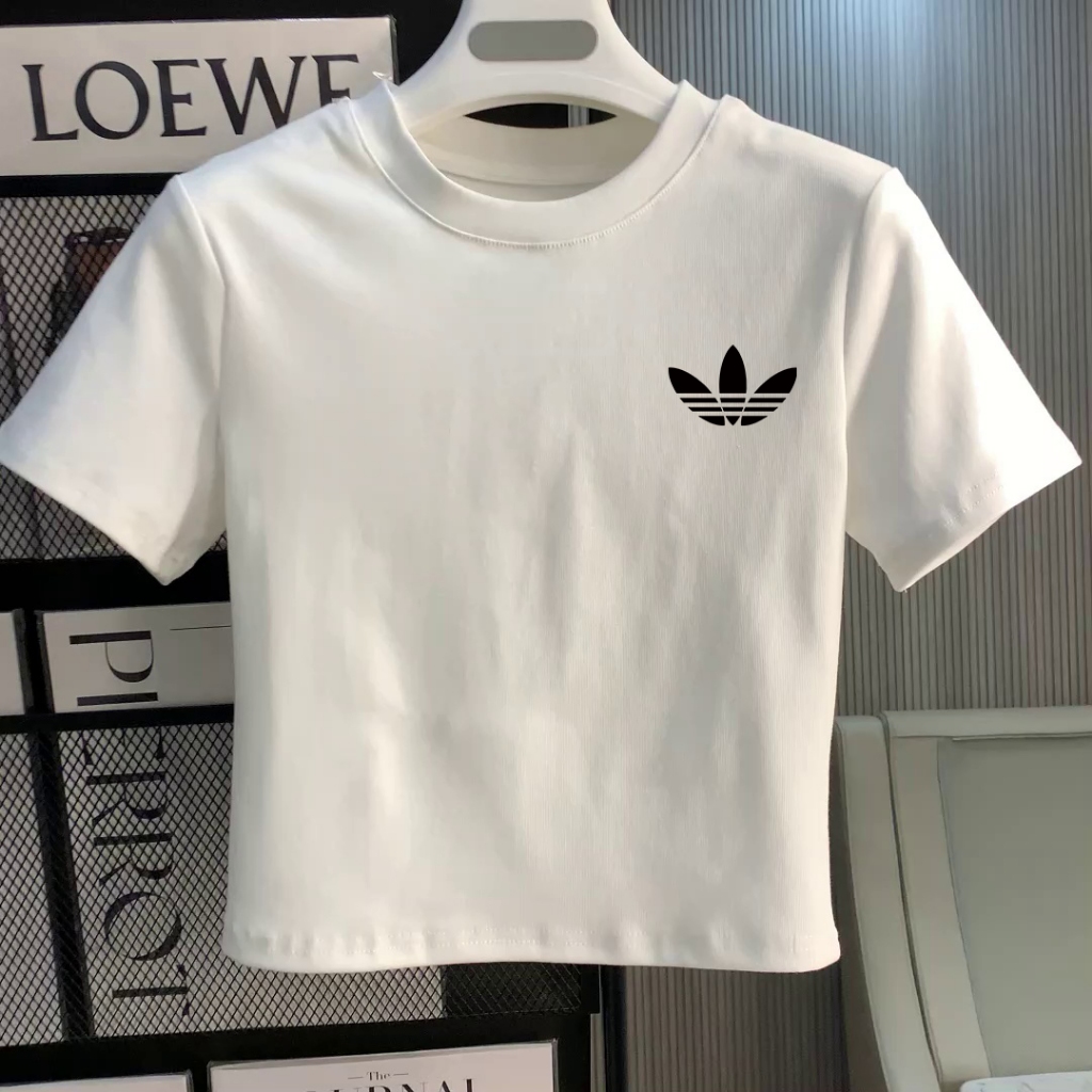 Jual Misco T-shirt Crop Top Lengan Pendek Kaos Wanita Crop Top semanggi ...