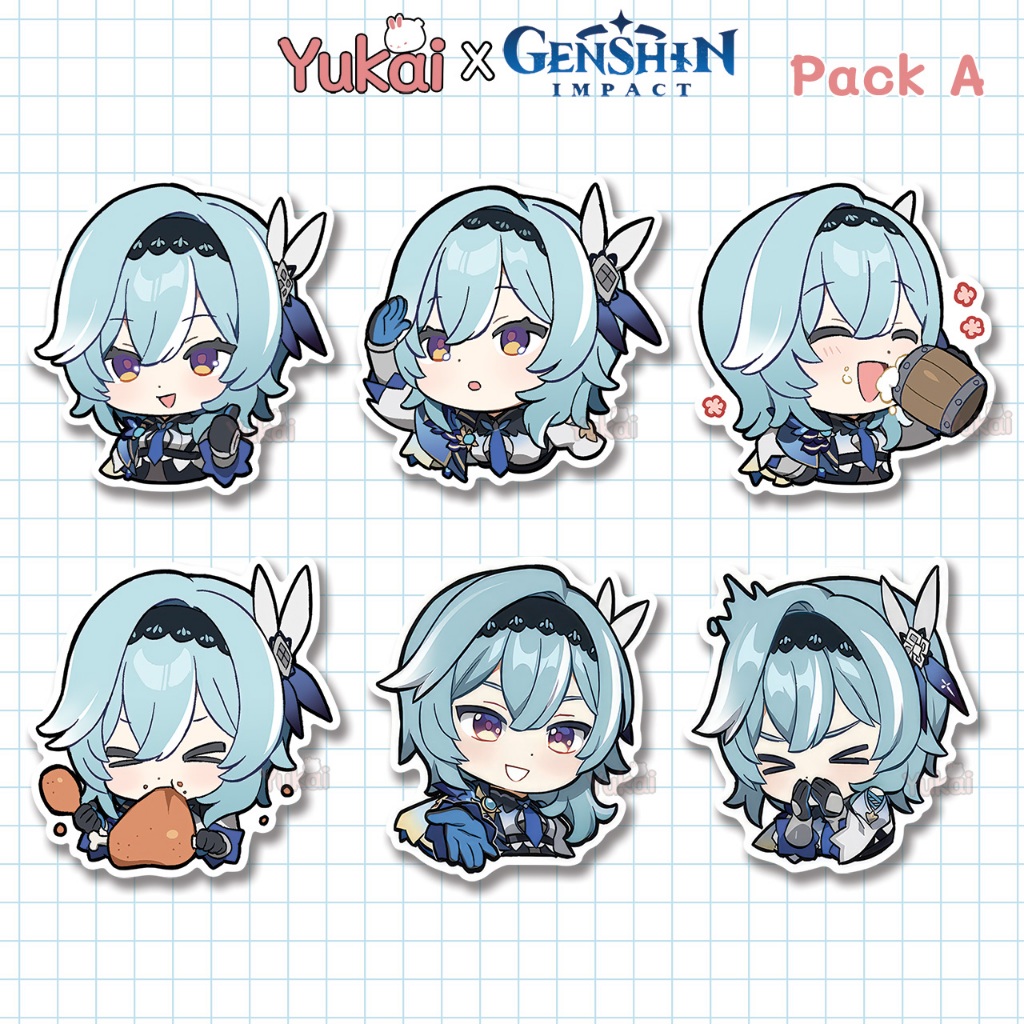 Jual Stiker Pack Eula Genshin Impact Premium, Sticker Anime Waterproof ...