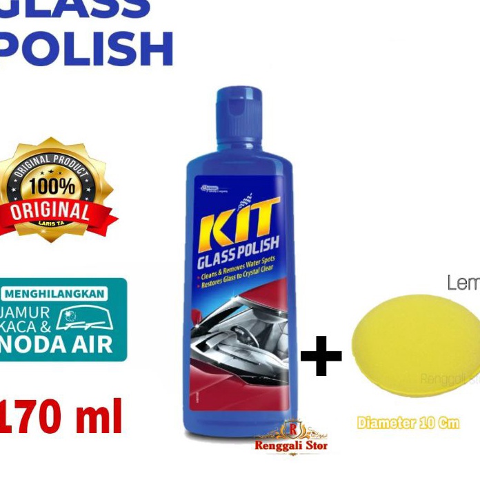 Jual KI3 Kit Glass Polish 17 ml Busa Aflikator Compound kaca Jamur kaca ...
