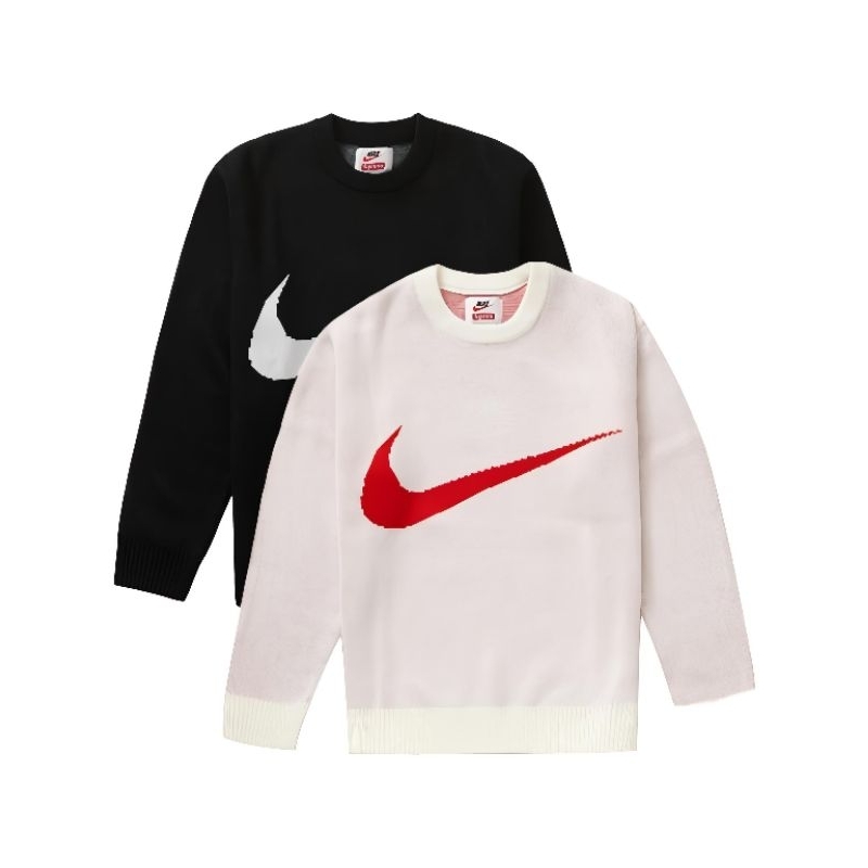 Nike swoosh sweater supreme hot sale