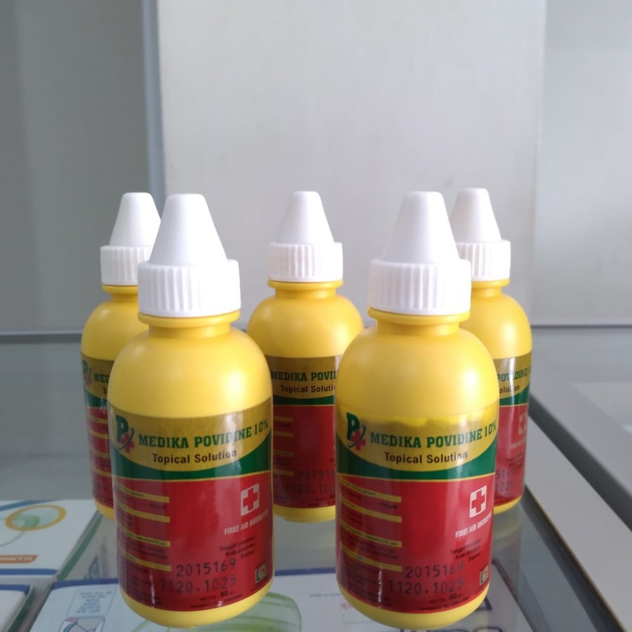 Jual Povidone iodine 60 Ml obat luka Medika povidone 10% topical ...