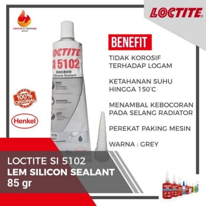 Jual LOCTITE SI 5102 85gr Lem Silicone Sealant | Shopee Indonesia