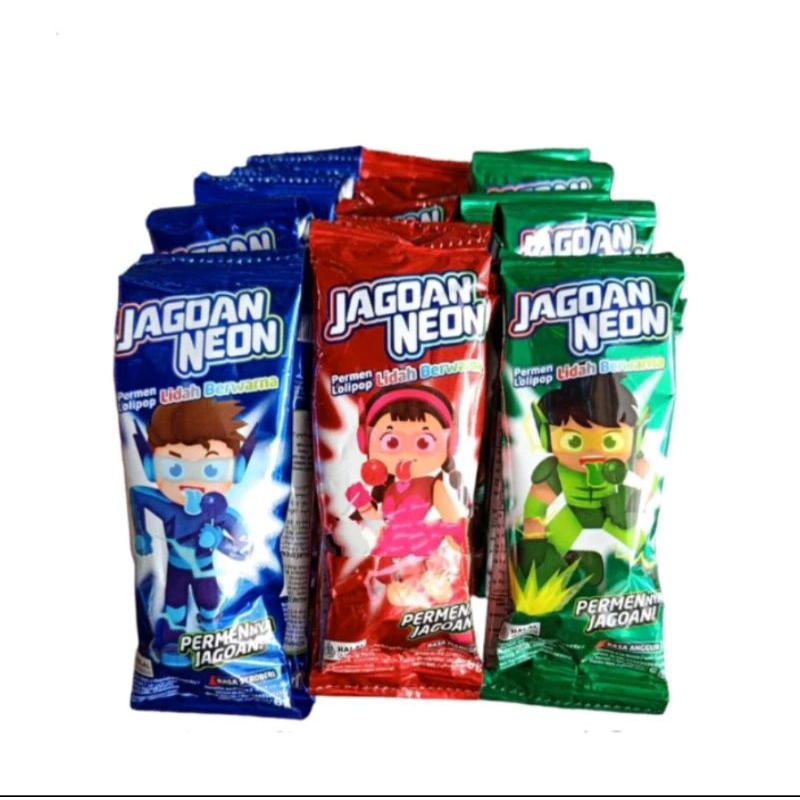 Jual Permen Jagoan Neon lollypop serenceng isi 12 pc | Shopee Indonesia