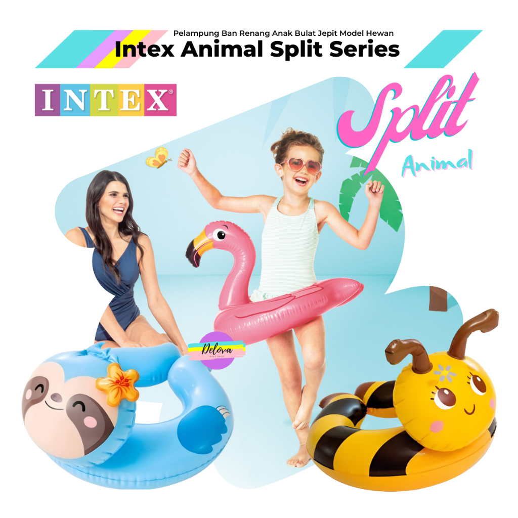 Jual Intex Animal Split Ring Ban Pelampung Anak Belajar Renang Model ...