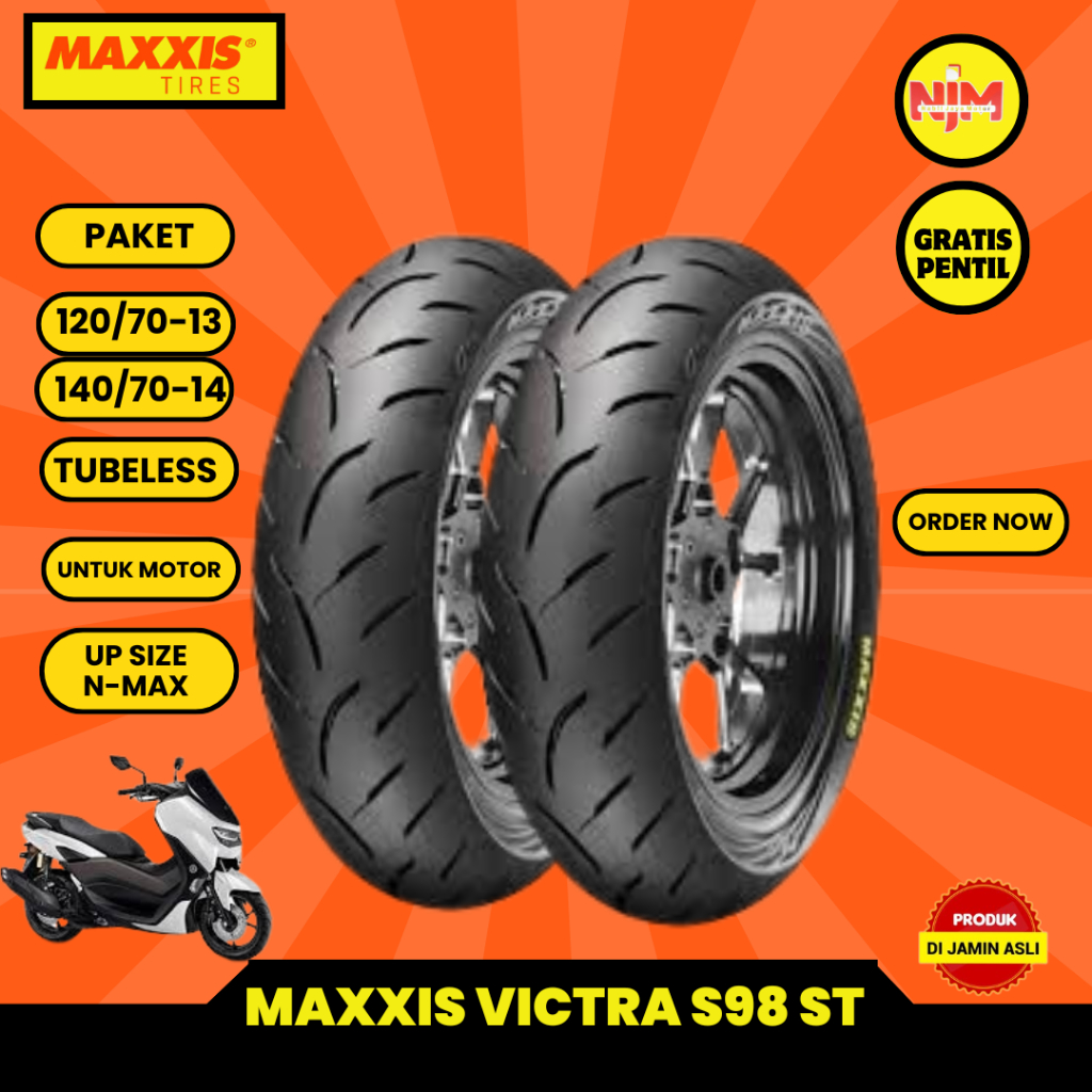 Jual Paket Ban Motor YAMAHA NMAX // MAXXIS VICTRA 120/70 - 140/70 Ring ...