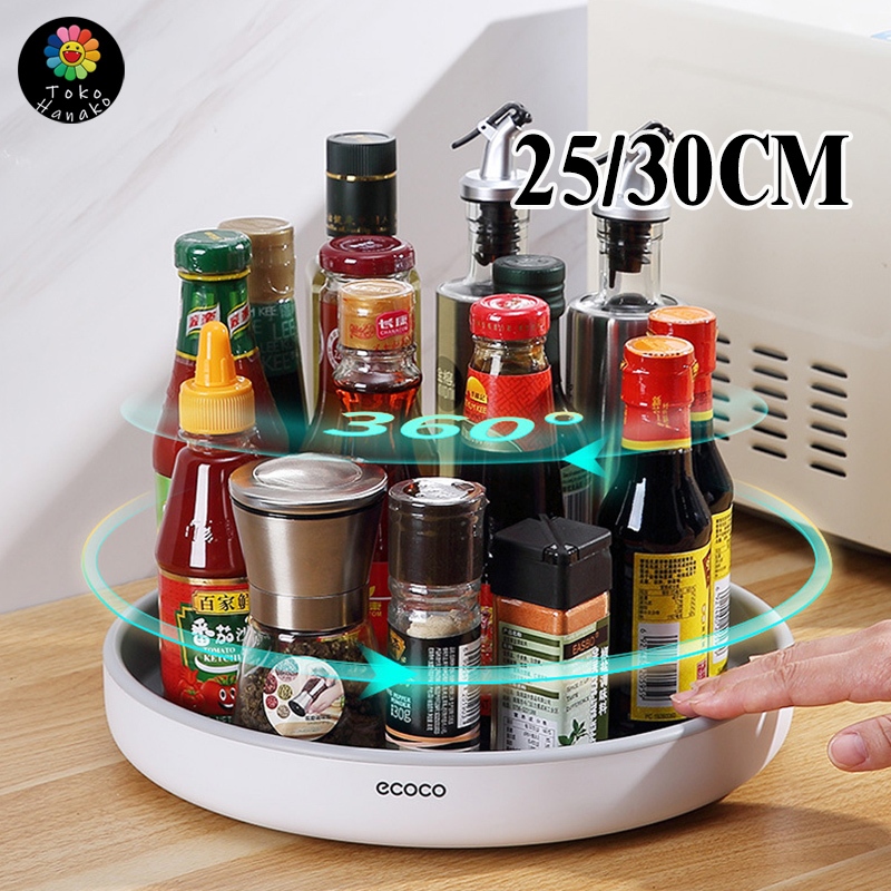 Jual Rak Putar Botol Tempat Bumbu Wadah Penyimpanan Putar Box Kosmetik