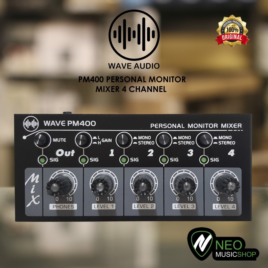 Jual Wave Audio PM400 PM 400 Personal Monitor Mixer 4 Channel | Shopee ...