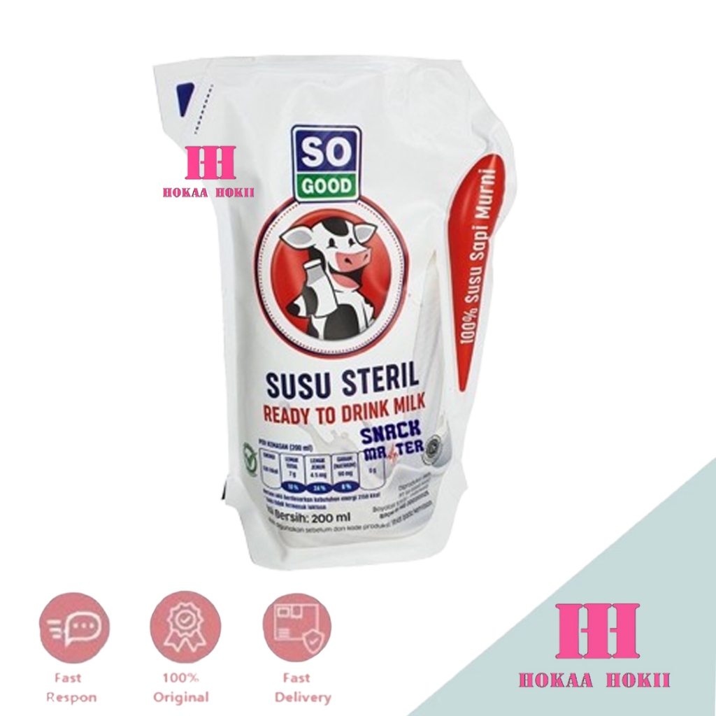 Jual So Good Susu Steril Pouch 200ml | Shopee Indonesia