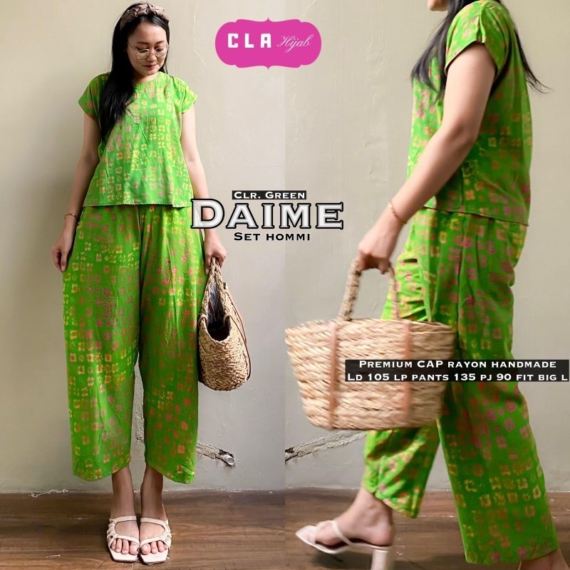 Jual ALOM • EILA • MEGI • DAIME HOME SET BY CLA SET WANITA RAYON ...