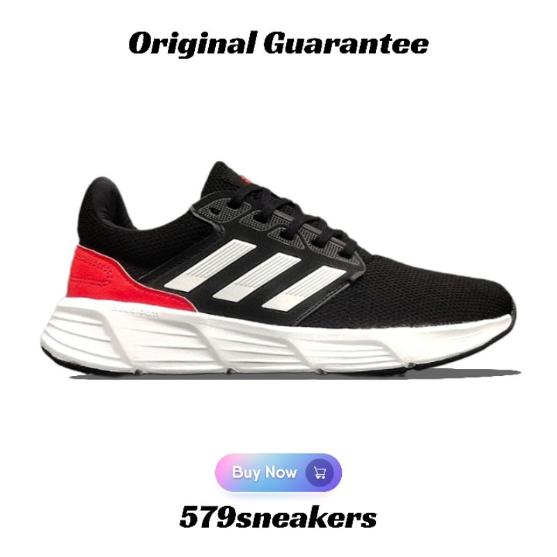Jual Sepatu Running Adidas Galaxy 6 Black White Red Unisex Original Shopee Indonesia