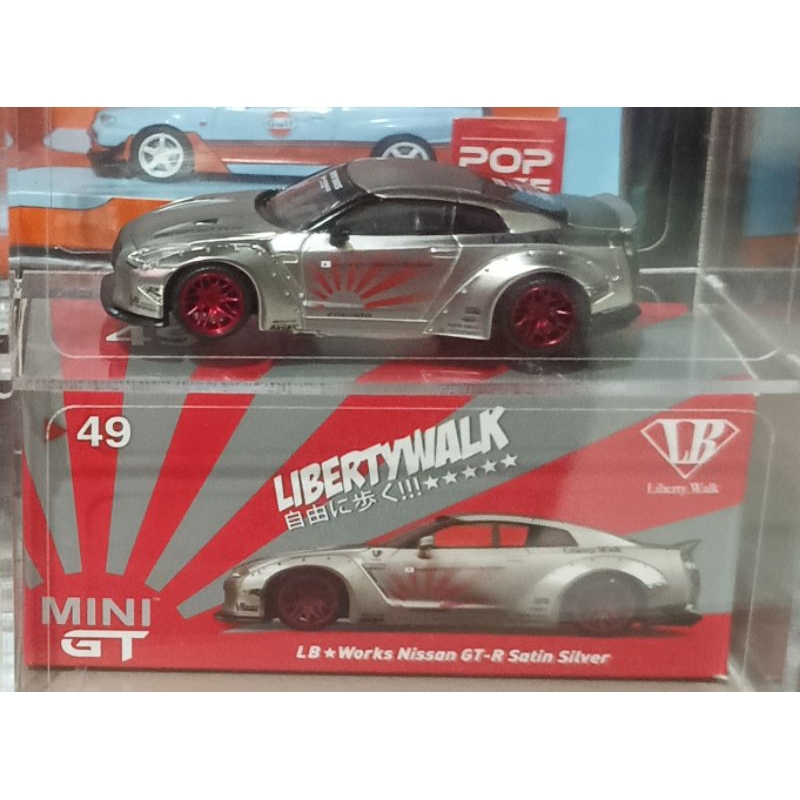 Jual mini gt 49 LBWK Nissan GTR Satin Silver loose | Shopee Indonesia