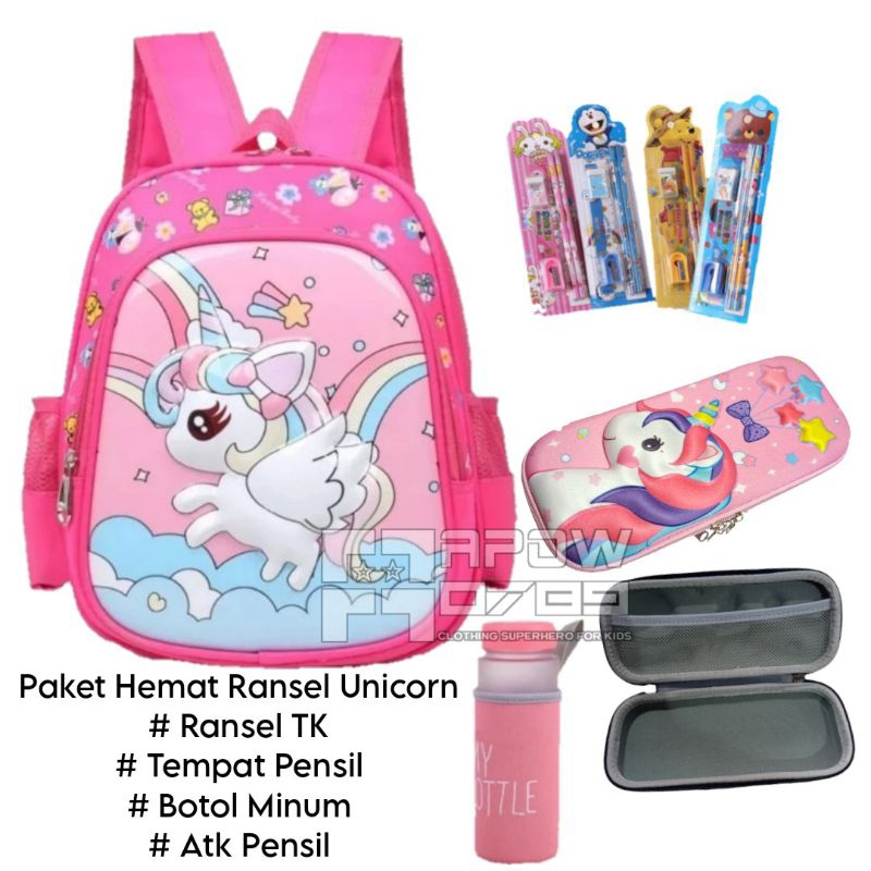Jual PAKET HEMAT RANSEL ANAK SEKOLAH TK BANYAK BONUSNYA / TAS RANSEL