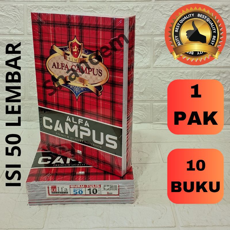 Jual BUKU TULIS CAMPUS ALFA PREMIUM / BUKU BESAR / BUKU SEKOLAH ( 1 PAK ...