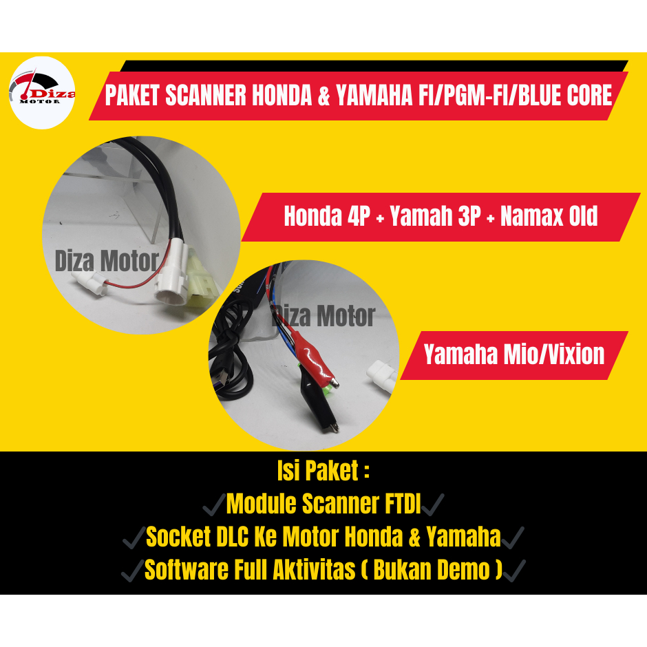 Jual TERMURAH PAKET SCANNER SCAN SEPEDA MOTOR HONDA DAN YAMAHA VERSI ...