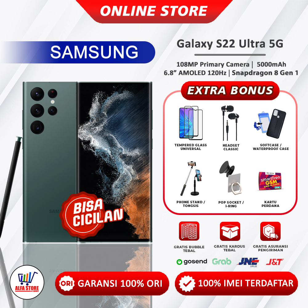 Jual Samsung S22 ultra samsung galaxy S22ultra 5G ram 12/256Gb Garansi