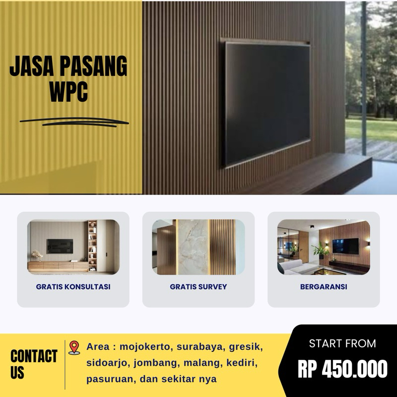 Jual Paket Jasa Pasang Wpc Wall Panel Dinding Pvc Jawa Timur Depo