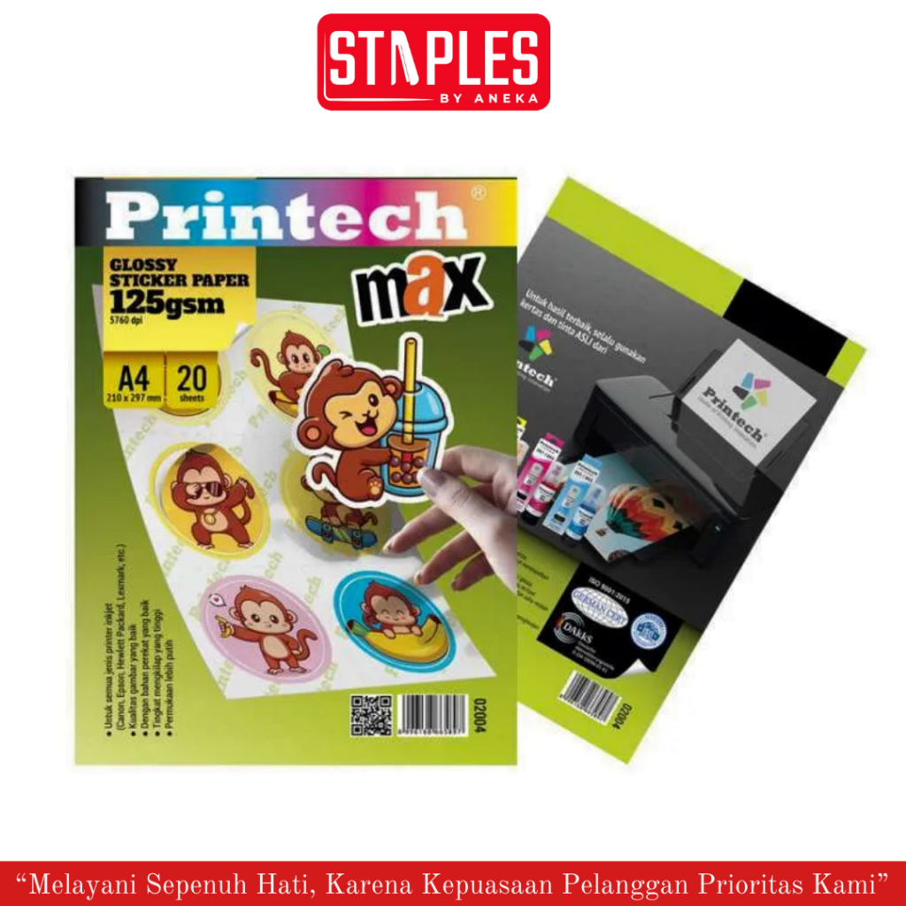 Jual Printech Kertas Foto Sticker 125Gsm / Kertas Sticker Glossy ...