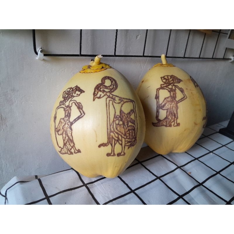 Jual [COD] Kelapa gading lukis 7 bulanan / kelapa 7 bulanan adat jawa