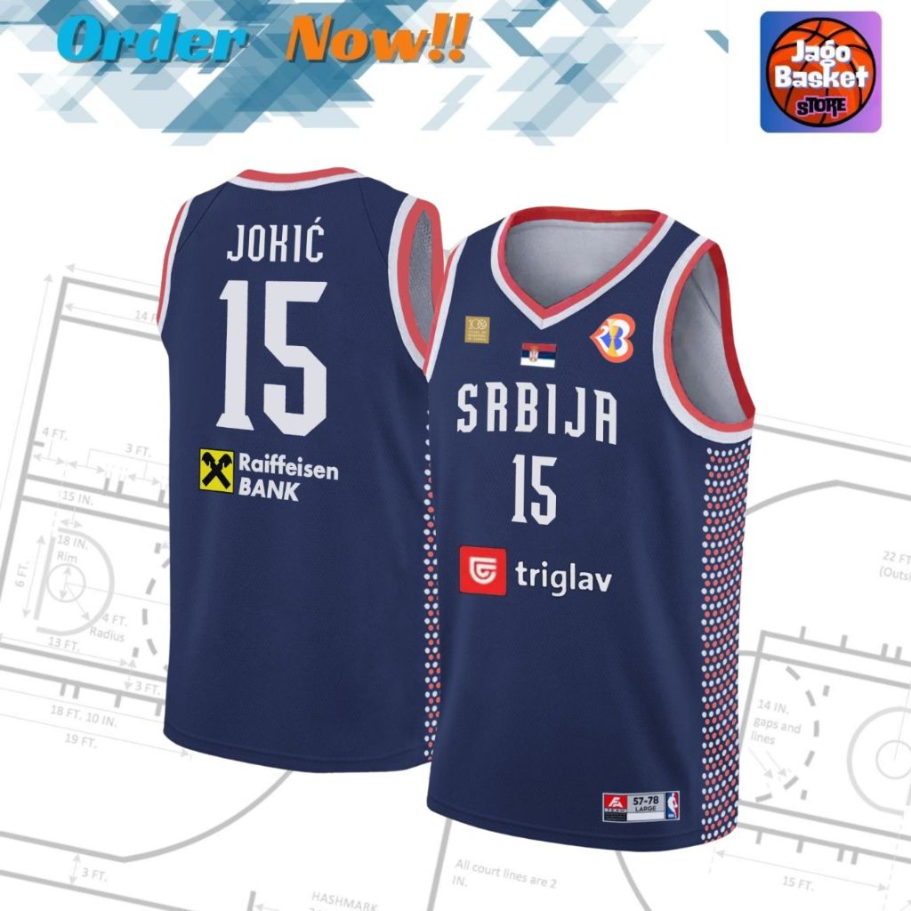 Jual Jersey Basket Timnas Serbia Nicola Jokic #15 Anak