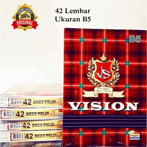 Jual BUKU TULIS MERK VISION BOXY B5 42 LEMBAR ( PAK / 6 PCS ) | Shopee ...