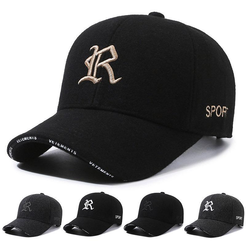 Jual NEW Produk Topi Pria Baseball R Termurah/ Topi bisbol pria inisial ...