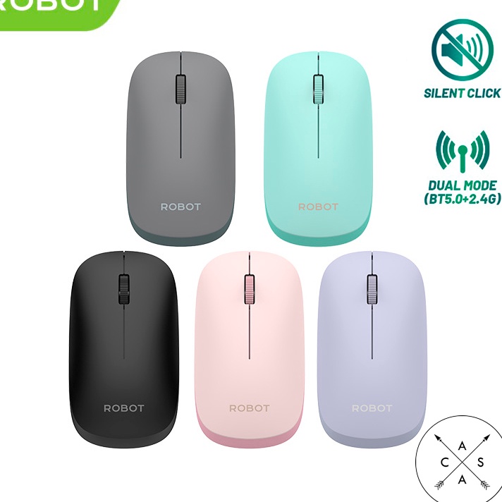 Jual Cod Robot M39 Bluetooth Wireless Mouse Silent Click Colorful ...