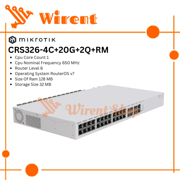 Jual Mikrotik CRS326-4C+20G+2Q+RM | 20 Port 2.5G Cloud Router Switch ...