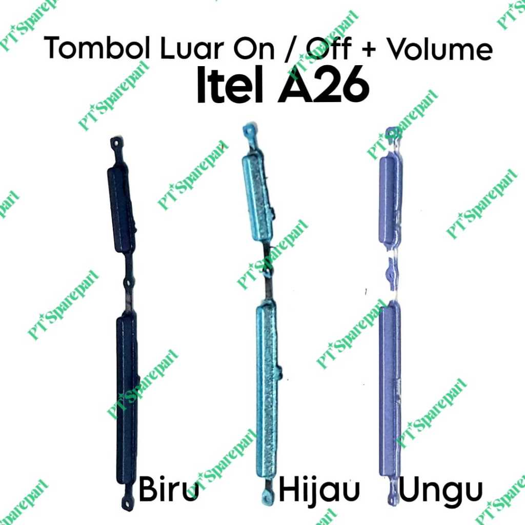 Jual Tombol Luar 1 Set Power On Off + Volume Itel A26 - Button Casing ...