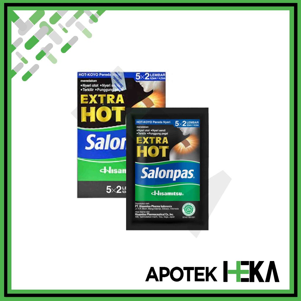 Jual Salonpas Extra Hot Hitam 5x2 lembar Box isi 10 - Koyo Pereda Nyeri ...