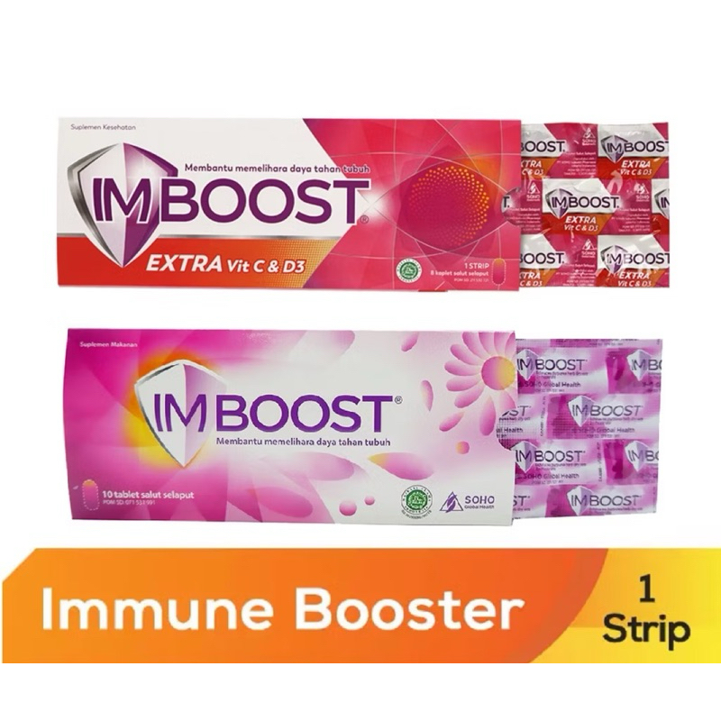 Jual IMBOOST EXTRA VIT C + D3 ISI 8 TAB - LENGKAP VITAMIN C VITAMIN D3 ...