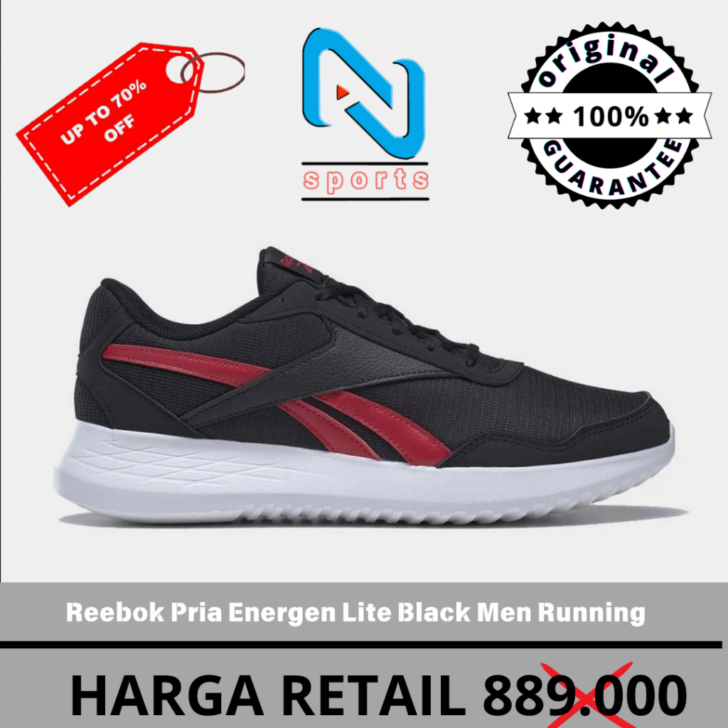 Jual Sepatu Reebok Pria Energen Lite Black Men Running 100069957 Original 100 Shopee Indonesia