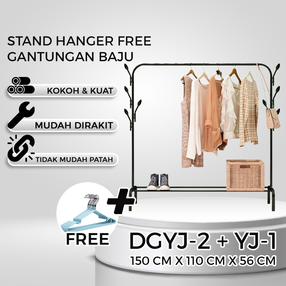 Jual Omg Paket Stand Hanger Single Free Gantungan Baju Minimalis