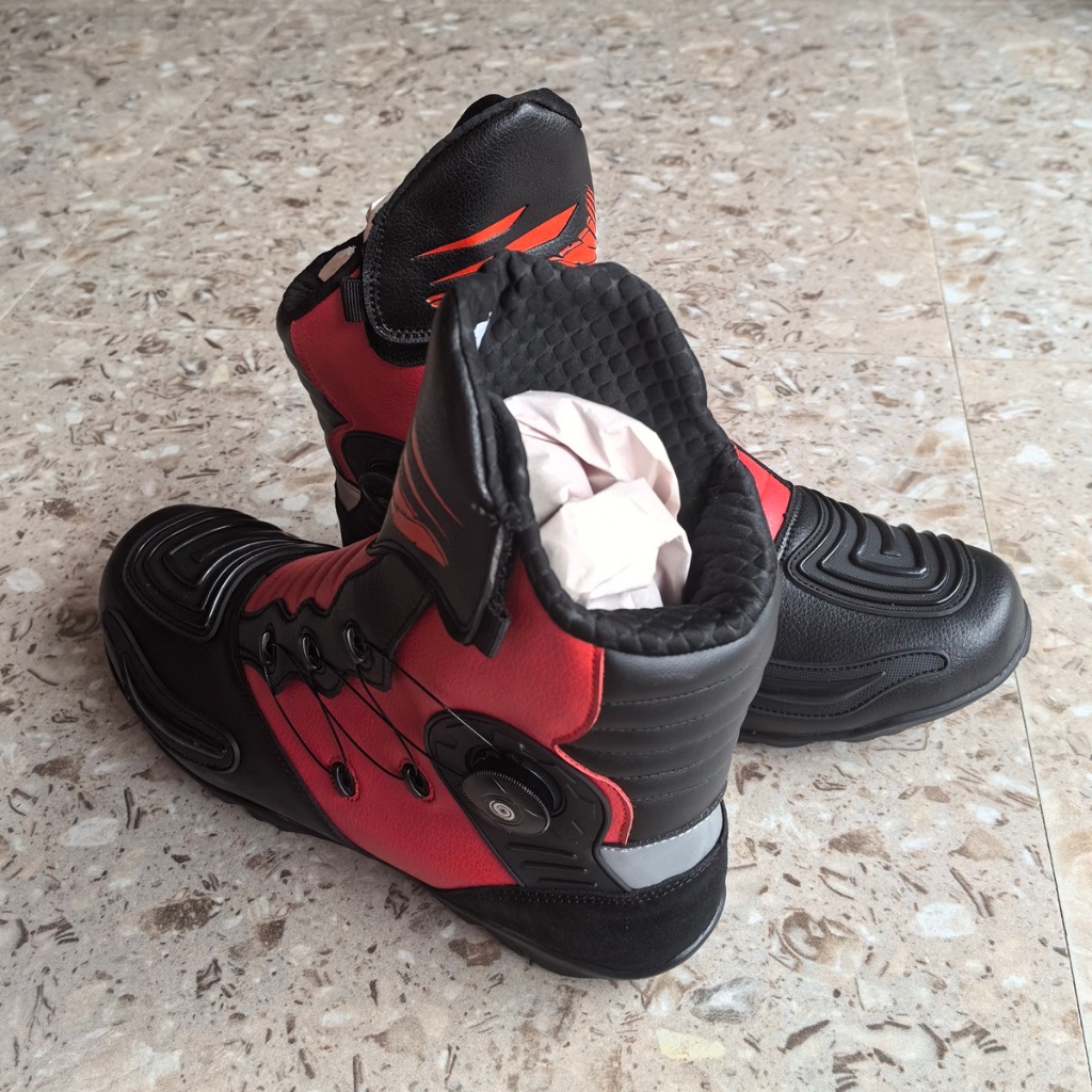 Jual Terbaru Fashion Original Kulit Asli Sepatu Motor Touring Pria ...