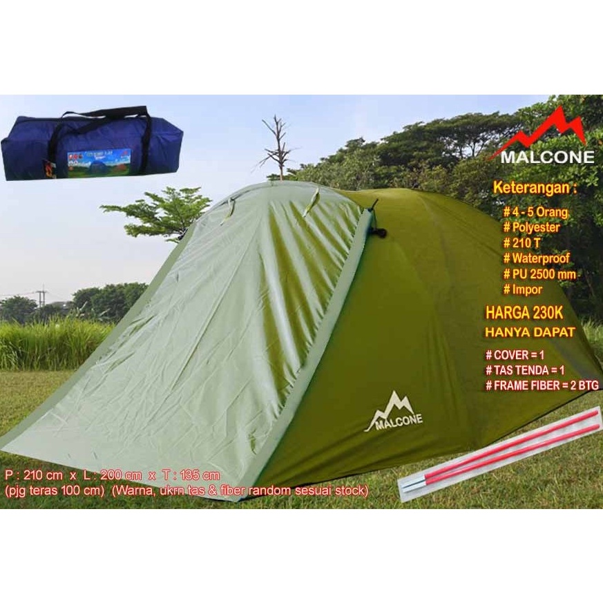 Jual KODE V59N Cover tenda dome 45 org Snile Malcone Polyester 21T ...