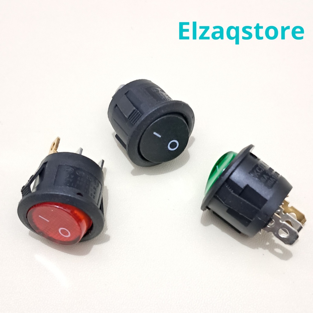 Jual Saklar On Off Bulat KCD1 23mm Switch Rocker Lampu | Shopee Indonesia