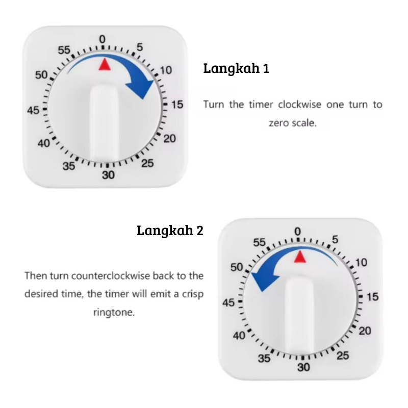 Jual Timer Analog Timer Alarm LAB/Masak/Baking Manual Mekanik Serbaguna ...