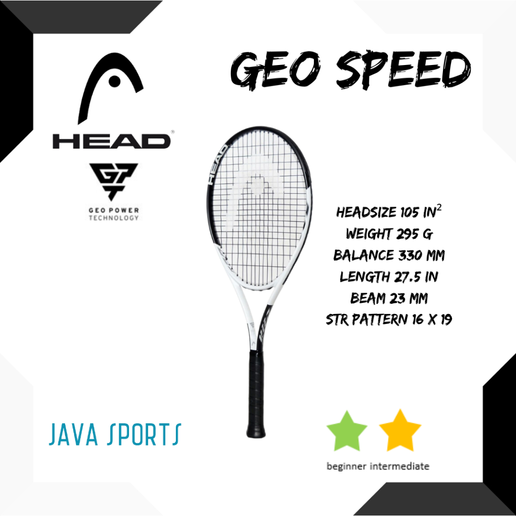 Jual Raket Tenis Head Geo Speed Djokovic Original Tennis Racket Pemula ...