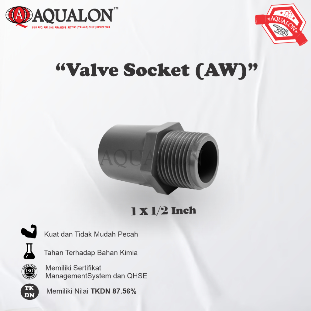 Jual VALVE SOCKET (AW) 1 X 1/2