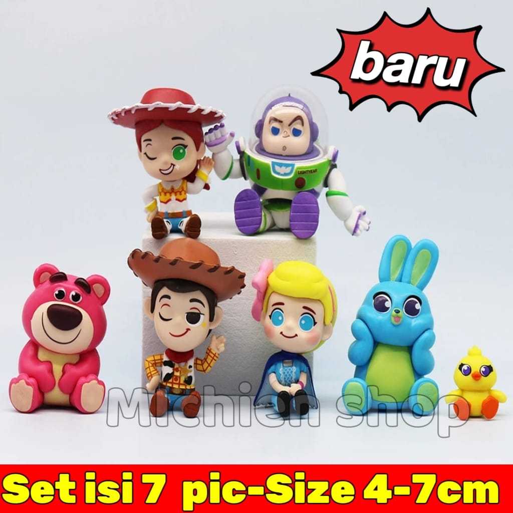 Jual Toy Story Mirror Woody Lotso Set isi 7pcs/Pajangan Topper Action ...